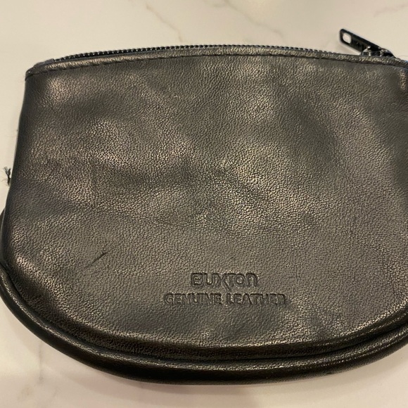 Buxton Black Leather Card Coin Case - Picture 4 of 6
